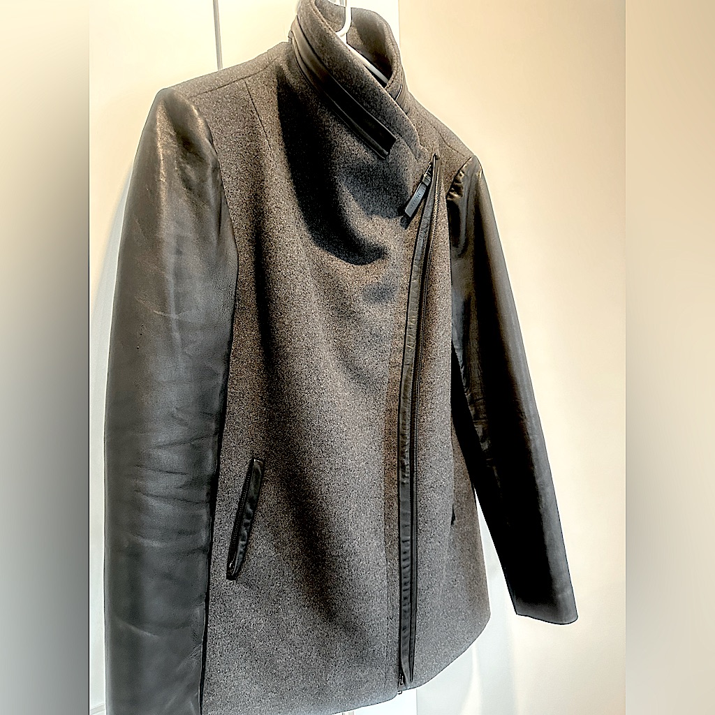 Mackage | Wool Jacket With Leather Accents.